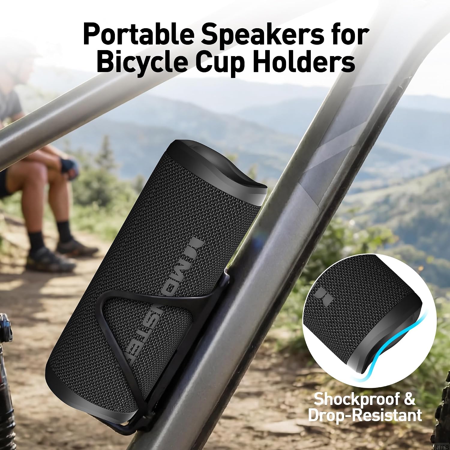 Monster S620 Bluetooth Speaker, Wireless Portable Outdoor Bluetooth Speakers, 60W True Wireless Stereo IPX8 Waterproof, Dual PairingBluetooth 5.4 Built-in Mic, Perfect for Home, Black - Image 6
