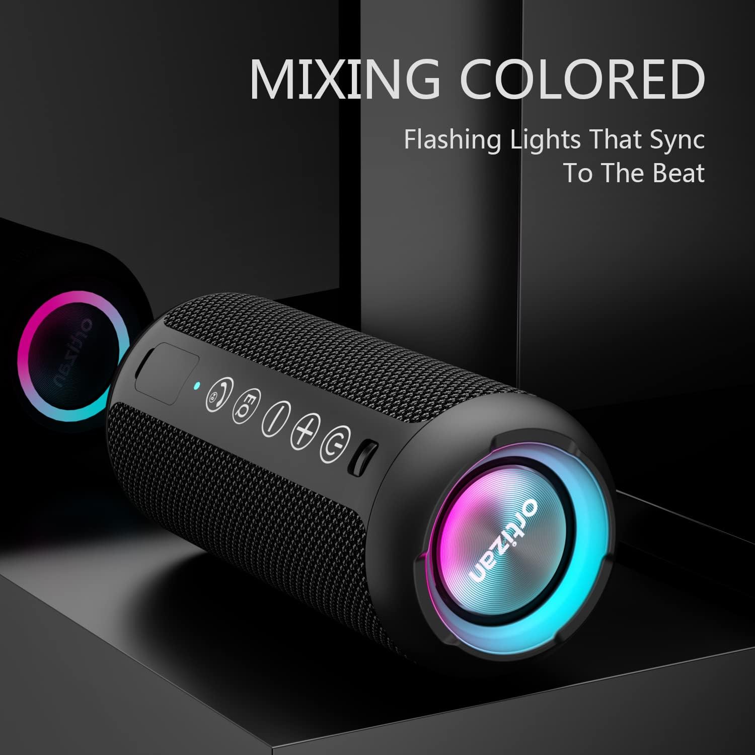 Ortizan X10 Portable Bluetooth Speaker (1st Gen), IPX7 Waterproof, Wireless | Big Sound and Deep Bass, TWS Pairing, 30Hrs of Playtime, for Home/Party/Outdoor/Beach, Birthday Gifts for Men Women - Black - Image 2