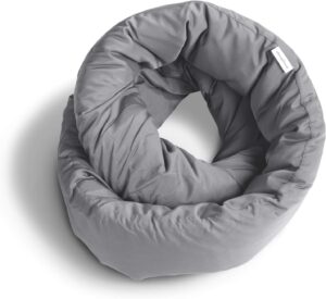 Infinity Pillow - Home Travel Soft Neck Scarf Support Sleep (Grey)